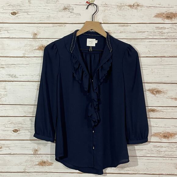 Anthropologie HD in Paris Picea Blouse - Blue - US 2 - Picture 12 of 16